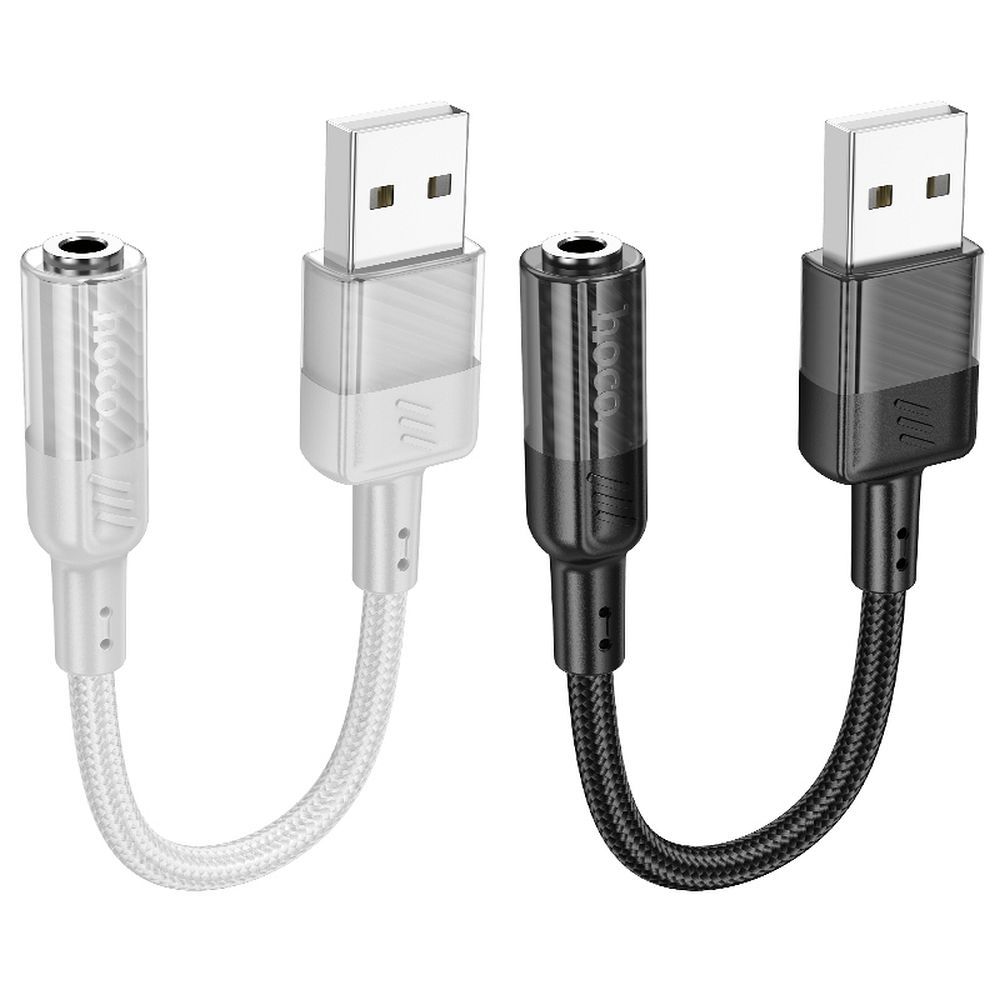 HOCO adaptor AUX USB to Jack 3,5mm (female) Spirit LS37 black