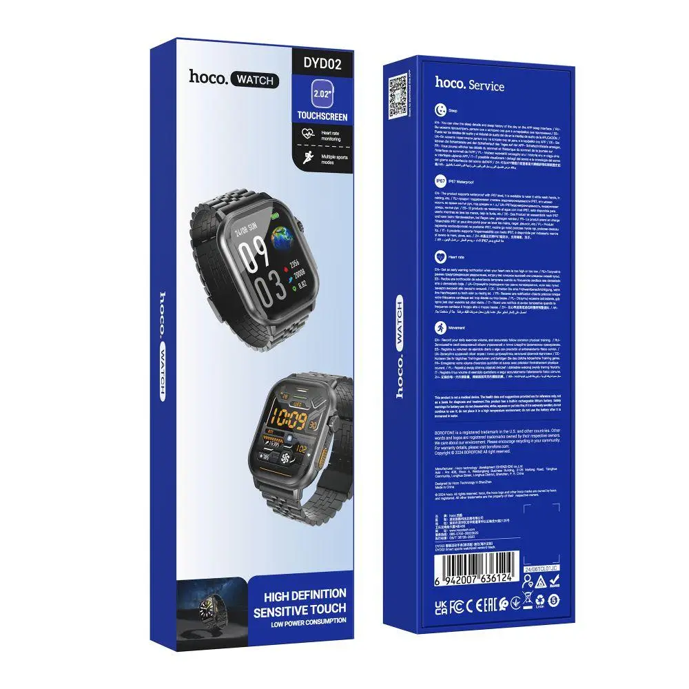 Smartwatch 2,02" TFT Hoco with call function DYD02 black