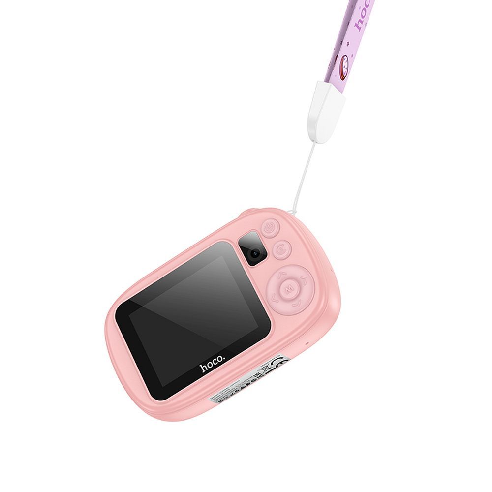 Digital kids camera with selfie function Hoco 1MP 2,0" HD Ready DV205 pink