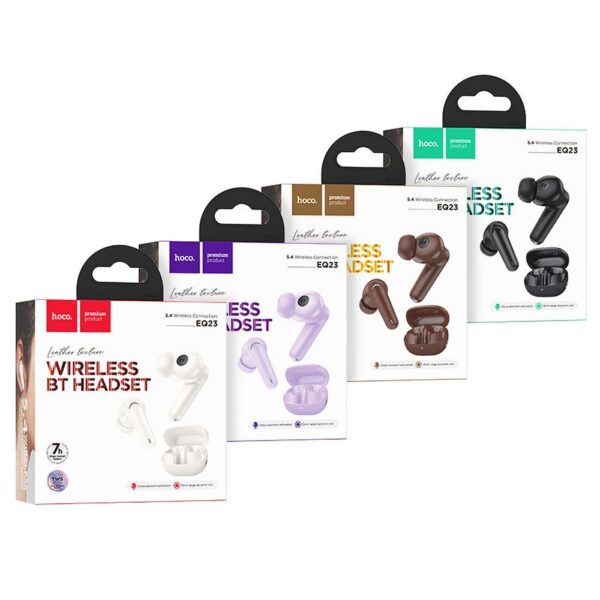 8ec3647af4b8f047f7db9539ea0e7595 HOCO wireless earphones bluetooth TWS EQ23 brown