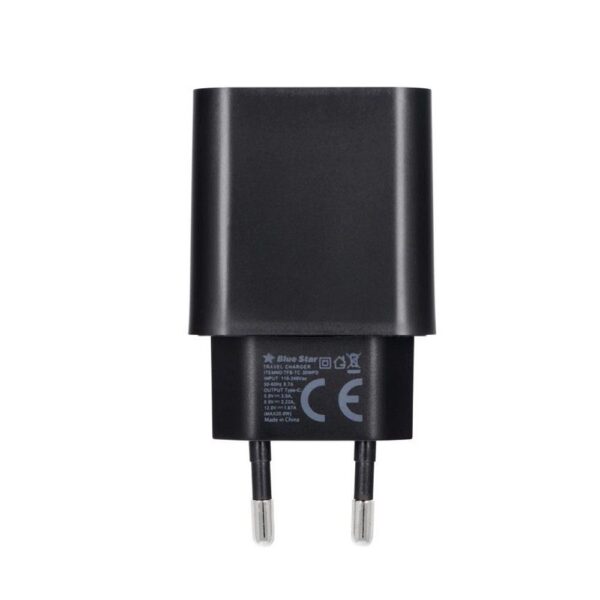 BLUE STAR travel charger Type C + cable Type C to Lightning PD QC4.0 3A 20W TFB-TC-20WPD black