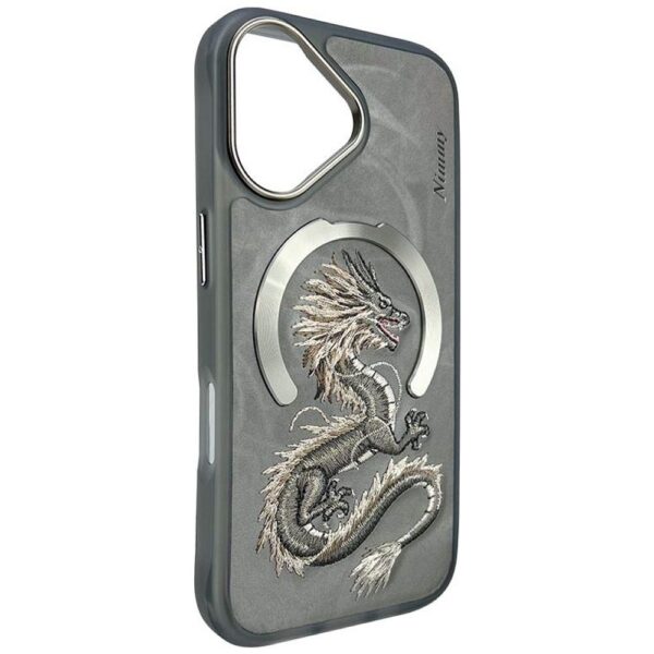 NIMMY case DRAGON compatible with MagSafe for IPHONE 16 gray