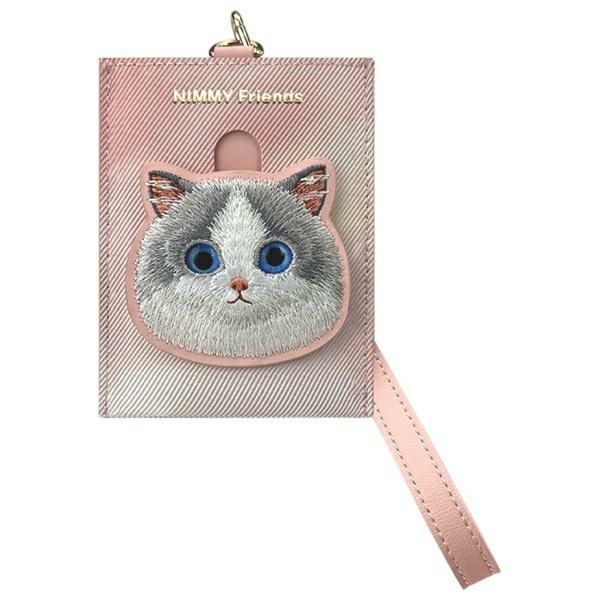90f450175cf401e3d630720fb682f2f6 NIMMY card wallet BIG EYED PET 2.0 Cat pink
