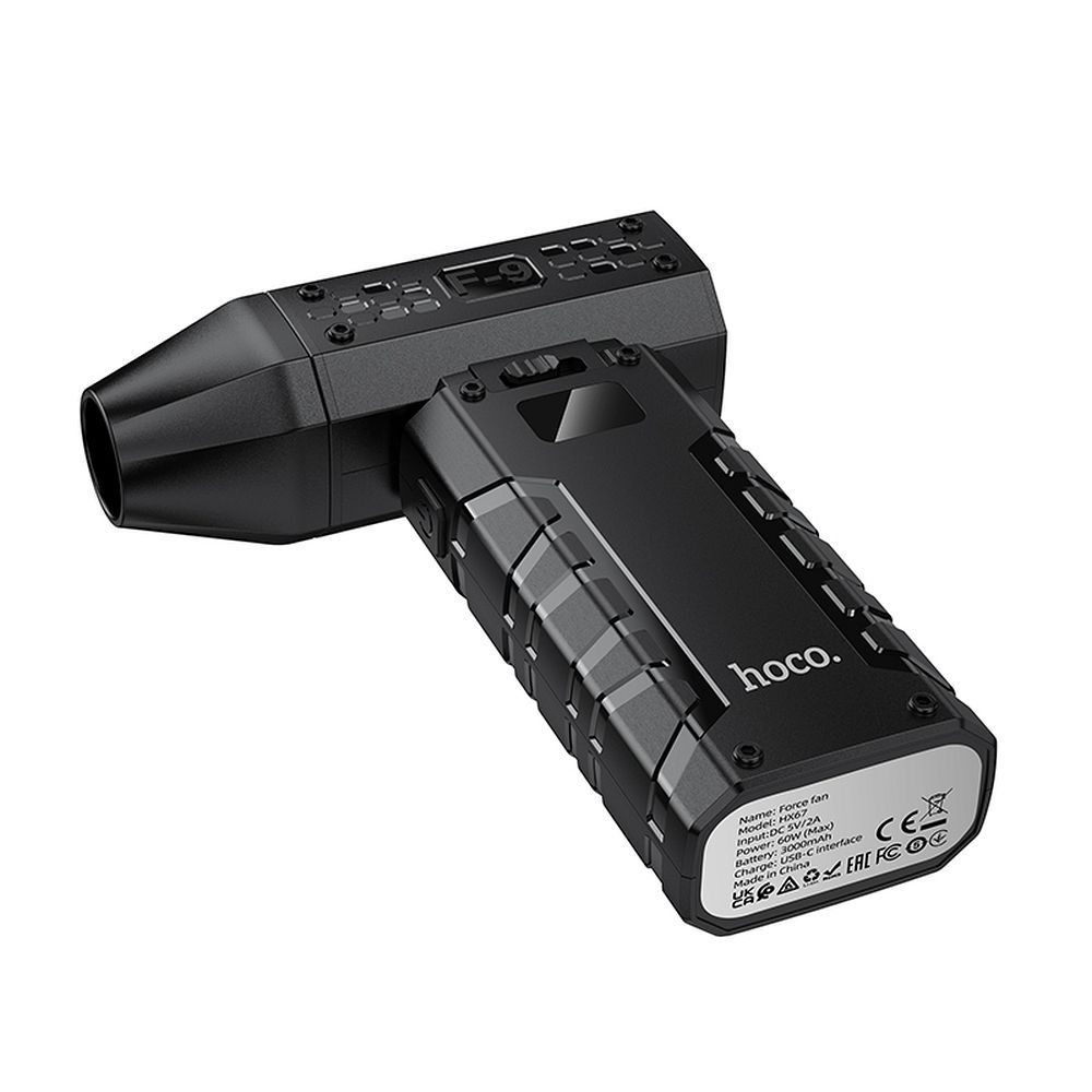 91b2aa6623f3d1bedc5cdaac67dbab24 Portable fan Hoco super fast HX67 black