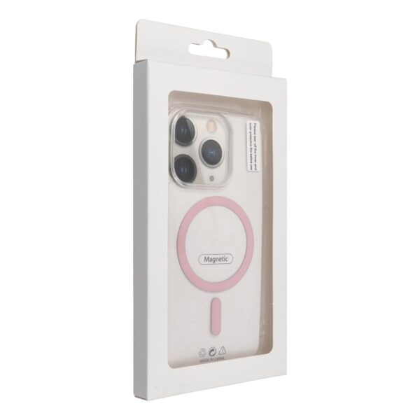 Drop Glue Colorful Ring Mag Cover compatible with MagSafe for IPHONE 15 PRO pink