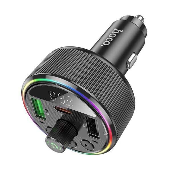 HOCO car transmitter FM bluetooth 2 x USB A + Type C PD QC3.0 30W E82 black