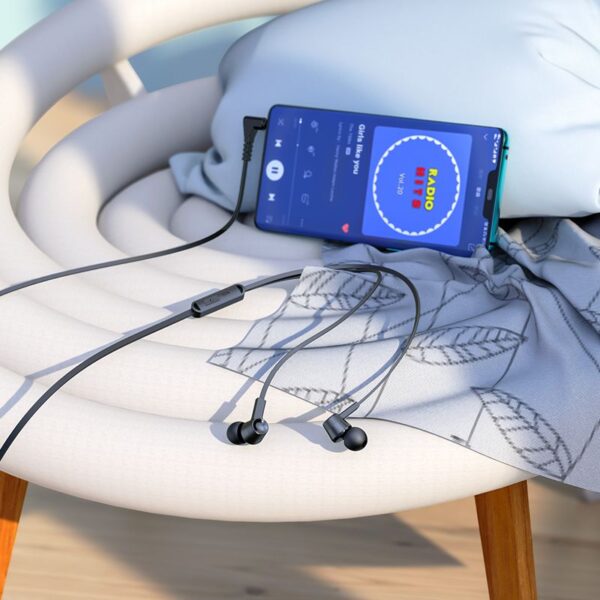 HOCO wire earphones Jack 3,5 mm with microphone M86 black