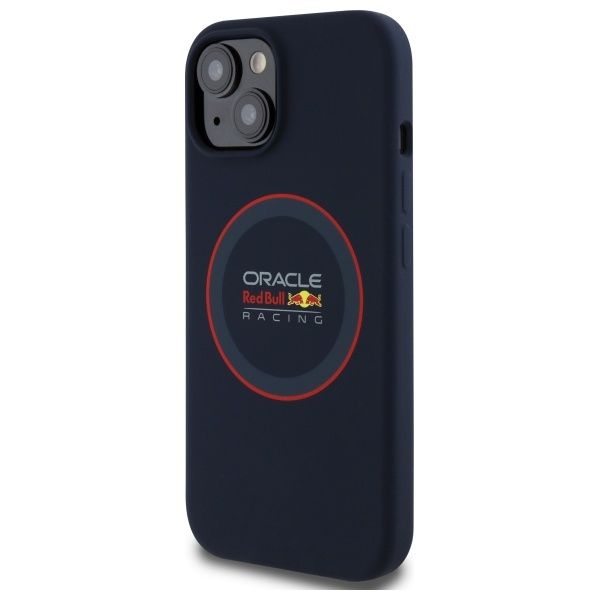 RED BULL case for IPHONE 15 compatible with MagSafe RBHMP15S24SIILVR (Silicone red Ring) navy
