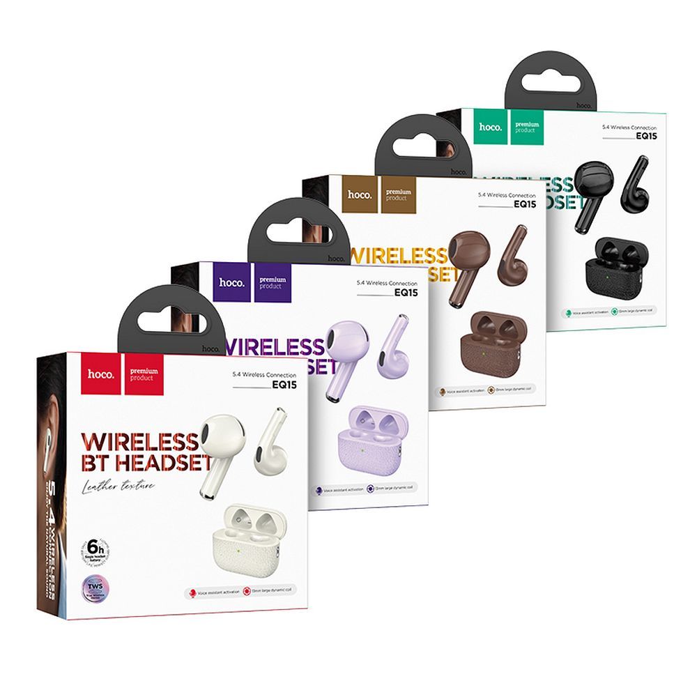 HOCO wireless earphones bluetooth TWS EQ15 black