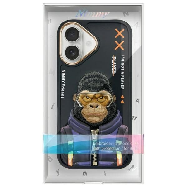95d03f9cc793102245ab02354801f302 NIMMY case COOL&CUTE 2.0 Monkey for IPHONE 16 black