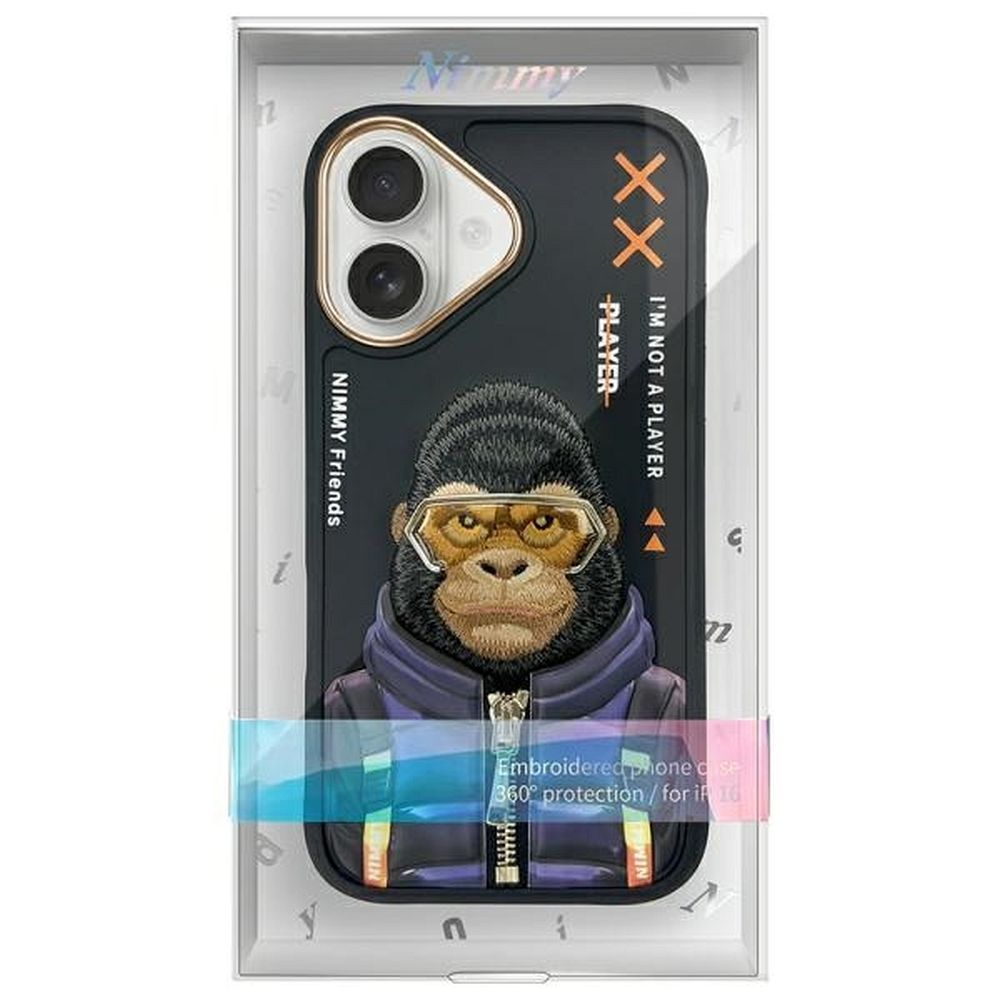 95d03f9cc793102245ab02354801f302 NIMMY case COOL&CUTE 2.0 Monkey for IPHONE 16 black