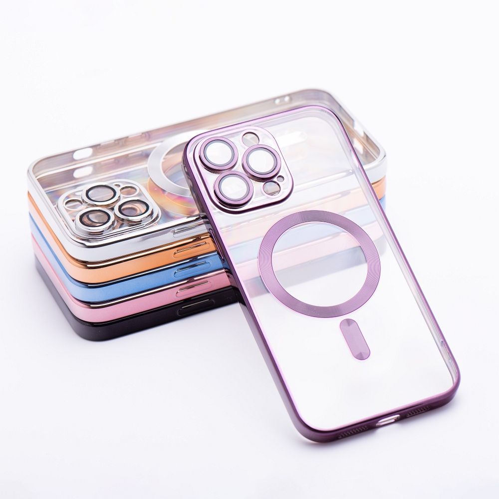 ELECTRO MAG COVER case compatible with MagSafe for IPHONE 17 Pro Max deep purple