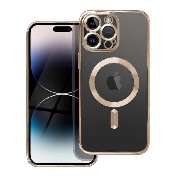 ELECTRO MAG COVER case compatible with MagSafe for IPHONE 17 Pro Max gold
