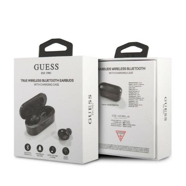 9771aa559d687dc7d8e848755a7e60a5 GUESS wireless earphones bluetooth TWS + docking station GUTWST31EK (BT5 Classic) black