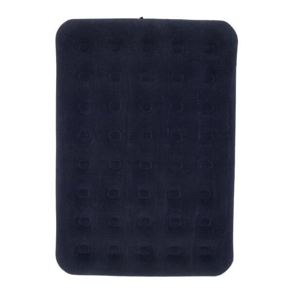 Inflatable double travel mattress with velvet finish + inflating pump 67002 blue