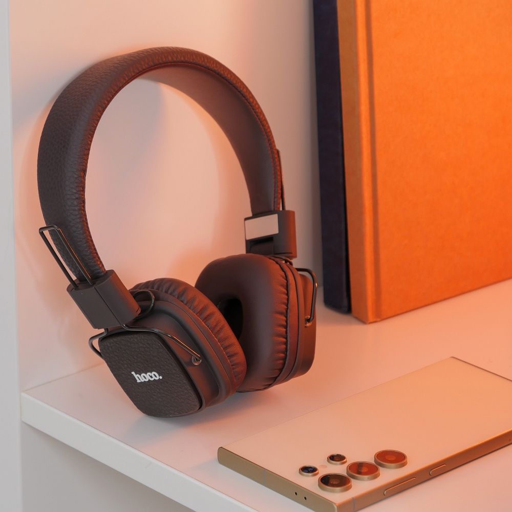98c102be2feef0e66f5041e4fa321648 HOCO wireless headphones bluetooth W56 brown