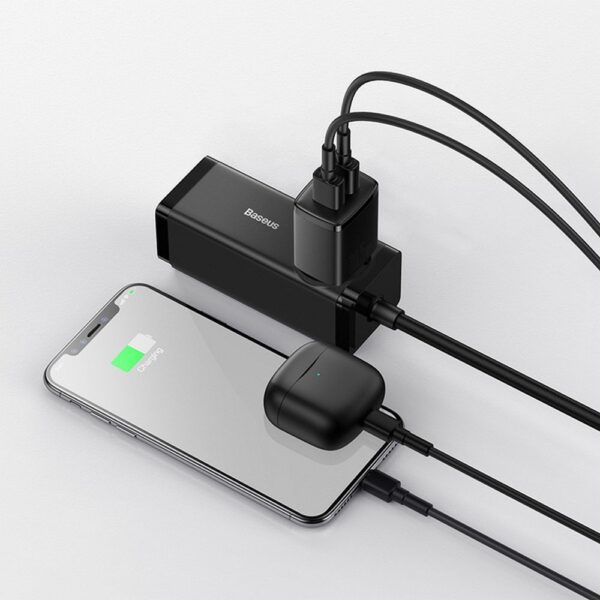 BASEUS wall charger 2 x USB A 2,1A 10,5W CCXJ010201 black