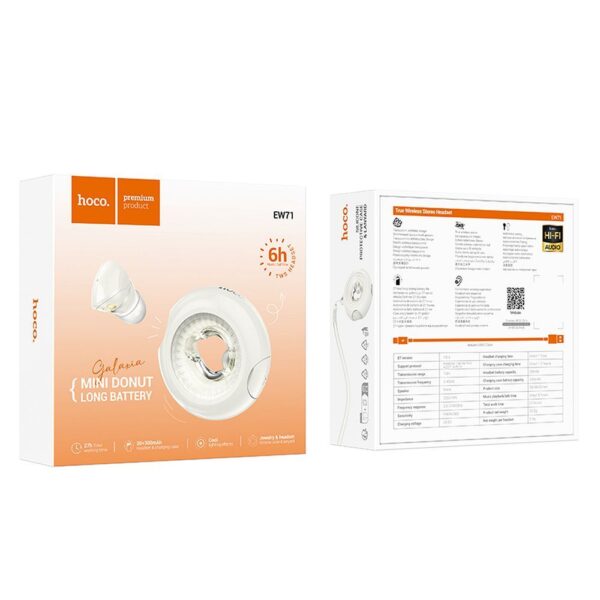 HOCO wireless earphones bluetooth TWS EW71 milky white