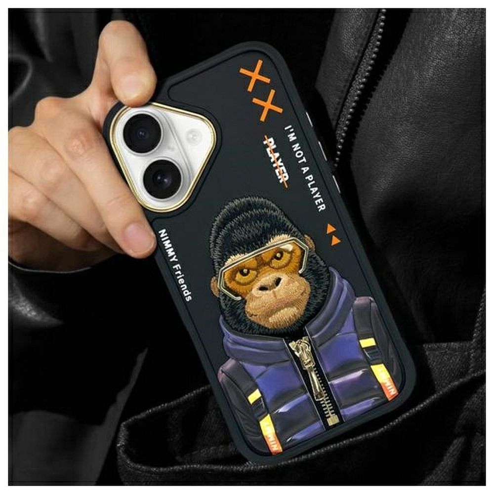 9a710c595a0cbd34c0060f0aa83856c7 NIMMY case COOL&CUTE 2.0 Monkey for IPHONE 16 black