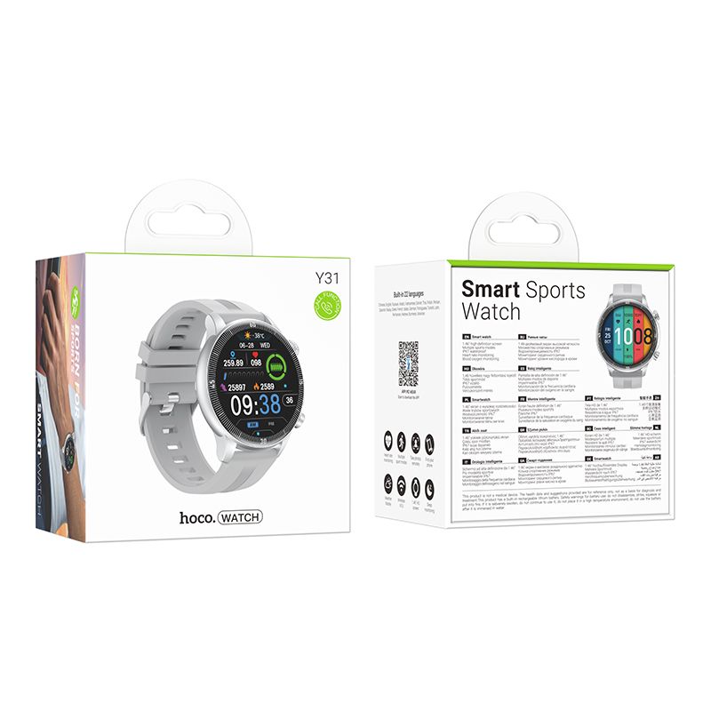 Smartwatch Hoco 1,46" TFT IP67 with call function Y31 silver