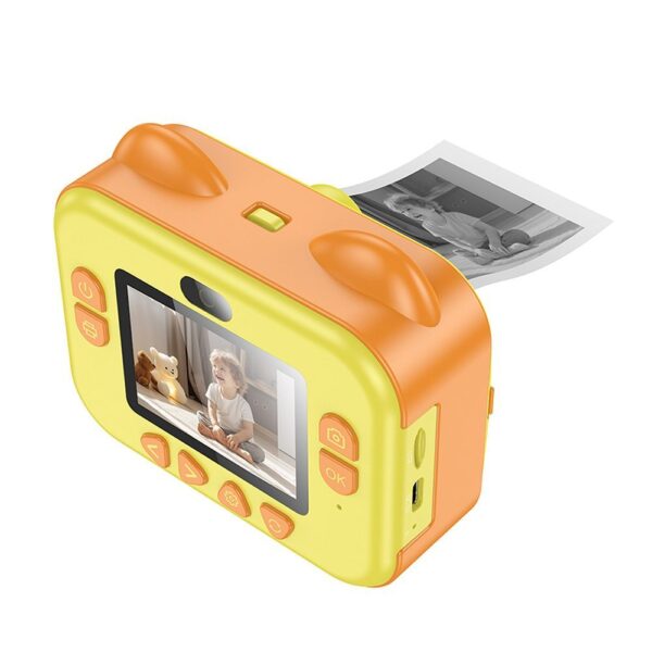 Digital kids camera with printer and selfie function Hoco 2,4" DV204 yellow