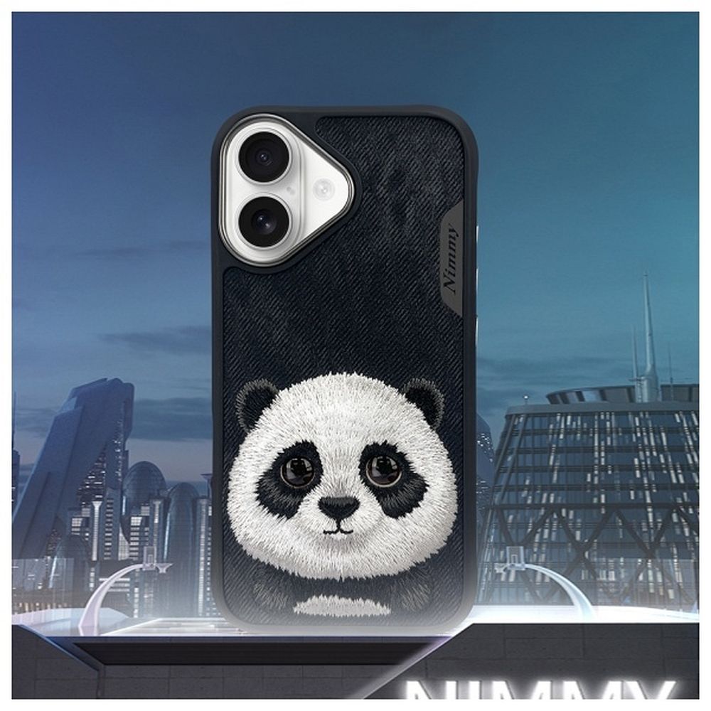NIMMY case BIG EYED PET 2.0 Panda for IPHONE 16 black