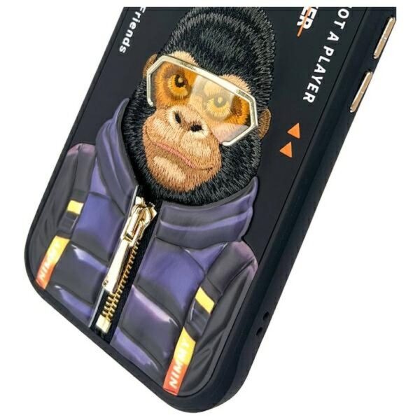 9dc82854accdfcde97b0f17c6a2b07d8 NIMMY case COOL&CUTE 2.0 Monkey for IPHONE 15 black
