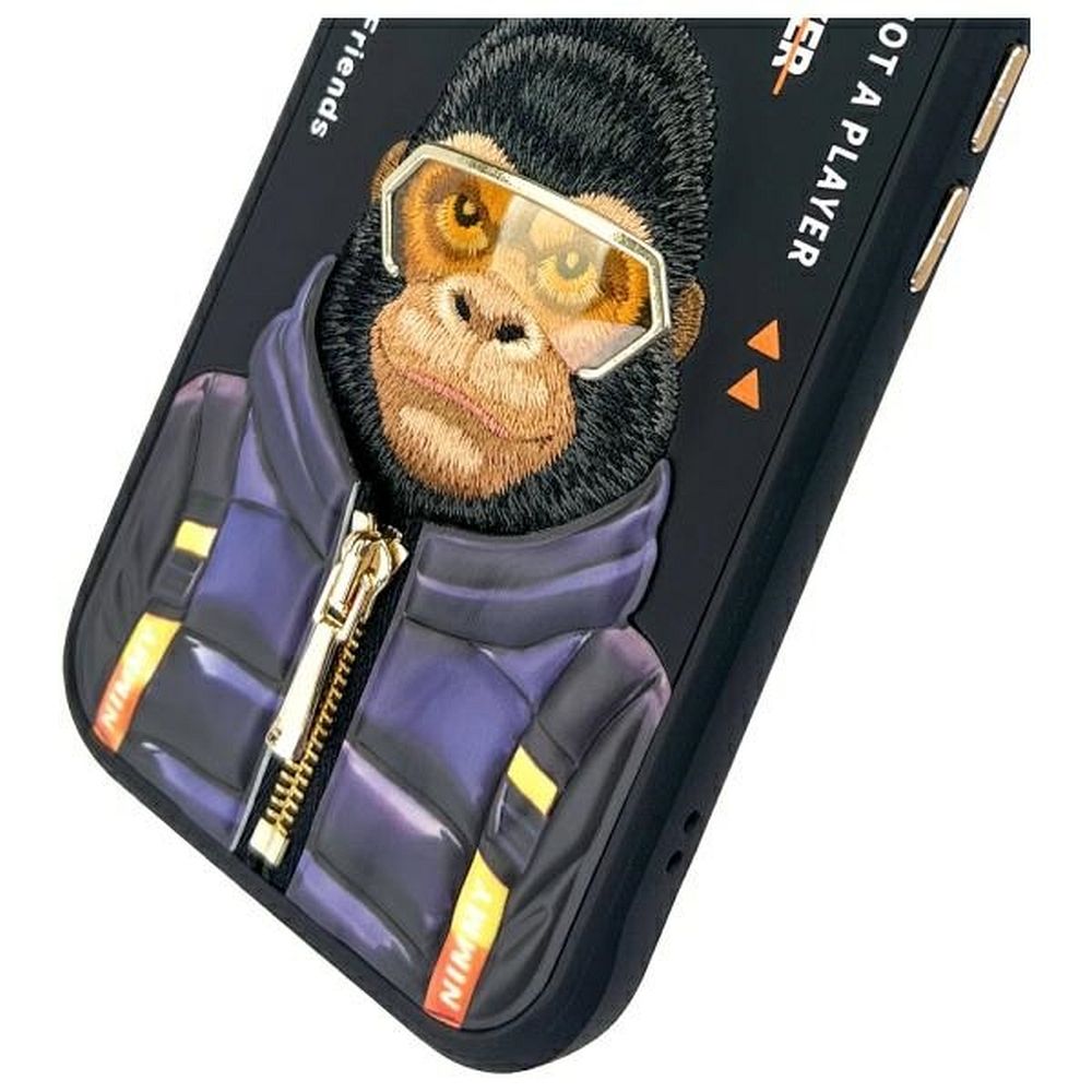 9dc82854accdfcde97b0f17c6a2b07d8 NIMMY case COOL&CUTE 2.0 Monkey for IPHONE 15 black