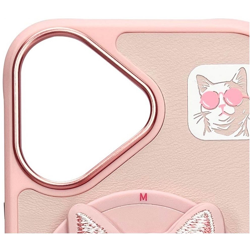 9e6e5e6bfab6880d5bb54ce97ced4b59 NIMMY case GLASSES COOL CAT compatible with MagSafe for IPHONE 16 pink