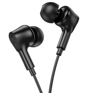 HOCO wire earphones Jack 3,5 mm with microphone M102 black