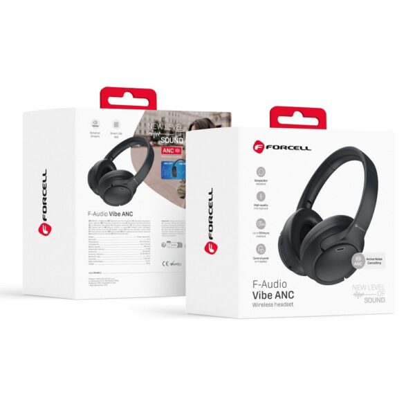 9ebc73b5bdedf9c7f6d0f63d55ff9fd5 Wireless on ear headphones Forcell F-Audio TWS Vibe ANC + TUYA APP black