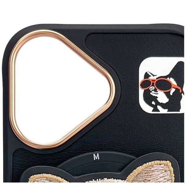 NIMMY case GLASSES COOL DOG compatible with MagSafe for IPHONE 16 black
