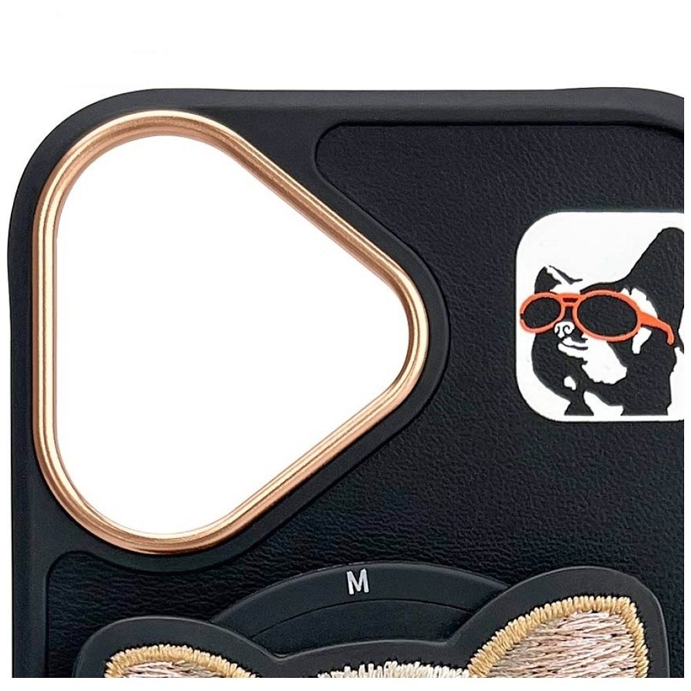 NIMMY case GLASSES COOL DOG compatible with MagSafe for IPHONE 16 black