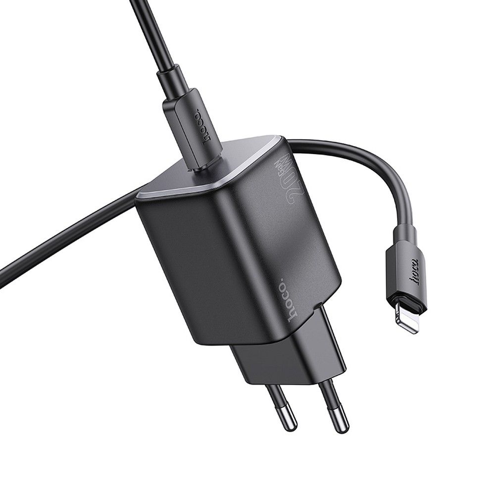 HOCO wall charger Type C + cable Type C to Lightning QC PD 20W N40 black