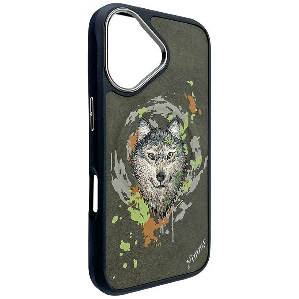 9f3128c68f0b1014aecda3c4141d1aa3 NIMMY case WOLF compatible with MagSafe for IPHONE 16 dark gray