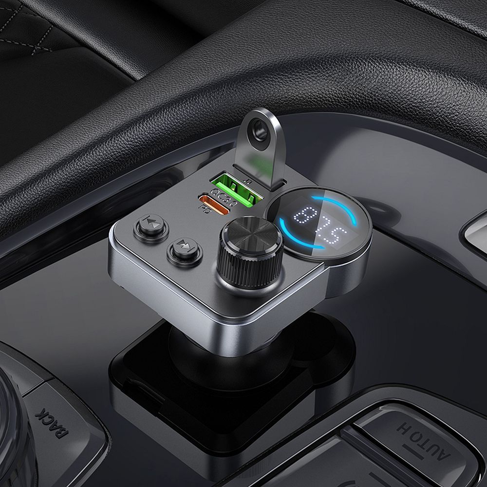 HOCO car transmitter FM bluetooth 2 x USB A + Type C PD QC3.0 48W E86 black