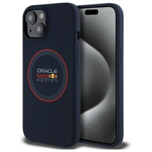 RED BULL case for IPHONE 14 compatible with MagSafe RBHMP14S24SIILVR (Silicone red Ring) navy