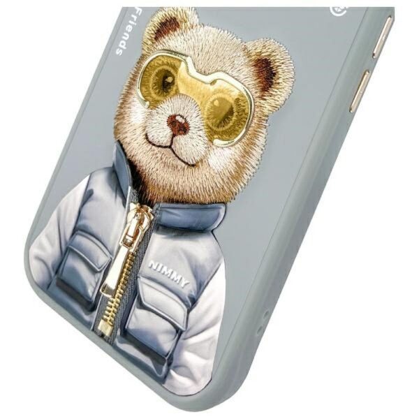NIMMY case COOL&CUTE 2.0 Bear for IPHONE 15 gray
