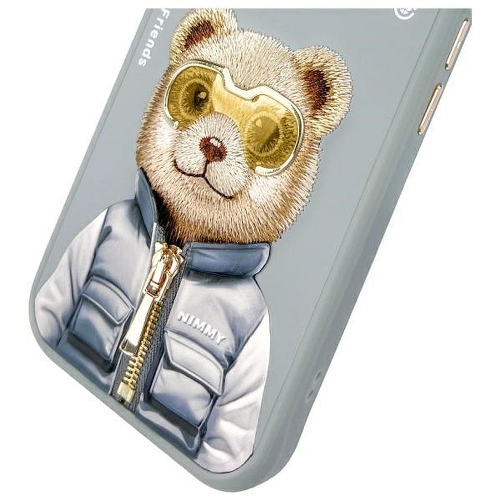 NIMMY case COOL&CUTE 2.0 Bear for IPHONE 15 gray
