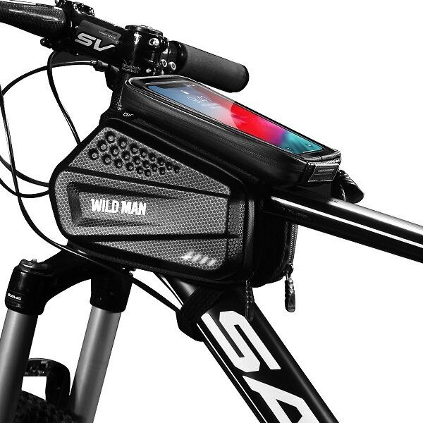 WILDMAN traveling bag for bike frame with zipper 1,2L (4"-7") ES6 black