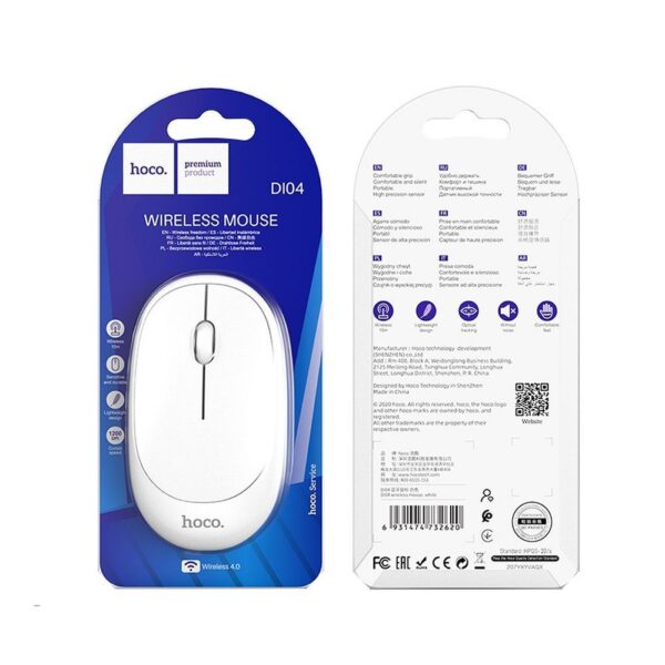 Wireless mouse Hoco 2,4G DI04 white