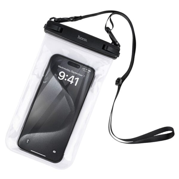 Waterproof case for mobile phone Hoco IP68 222 x 125 x 21 mm HX52 transparent