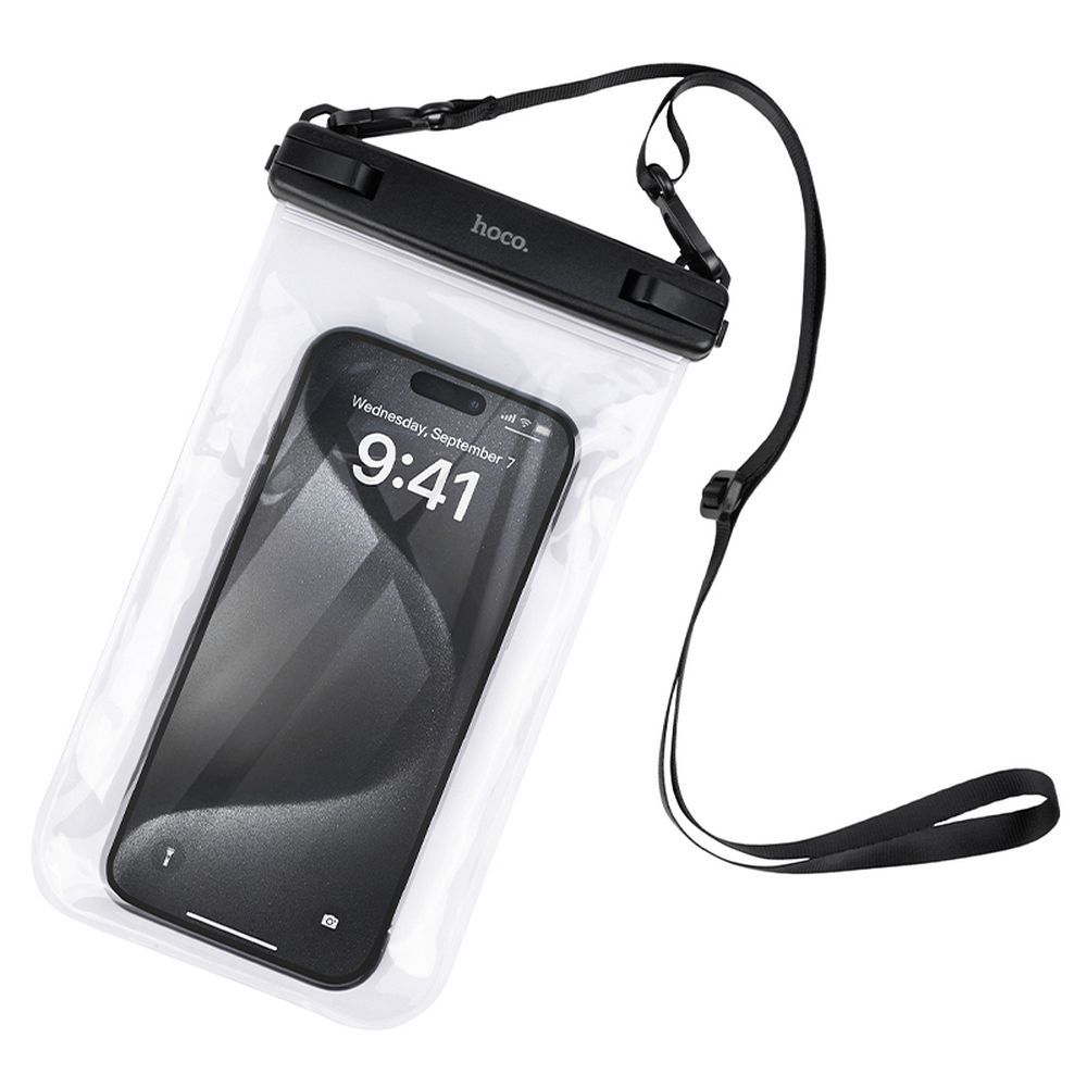 Waterproof case for mobile phone Hoco IP68 222 x 125 x 21 mm HX52 transparent