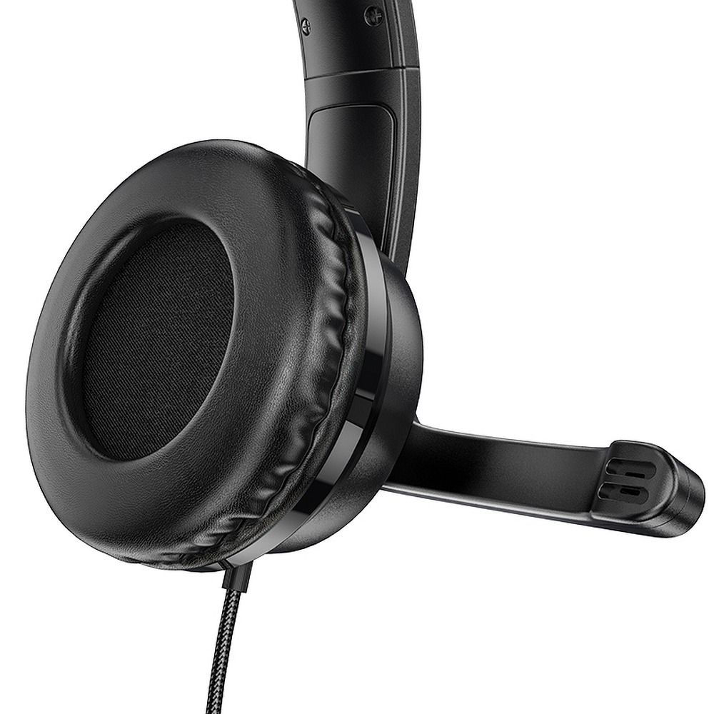 HOCO wire headphones Jack 3,5 mm with microphone W103 black