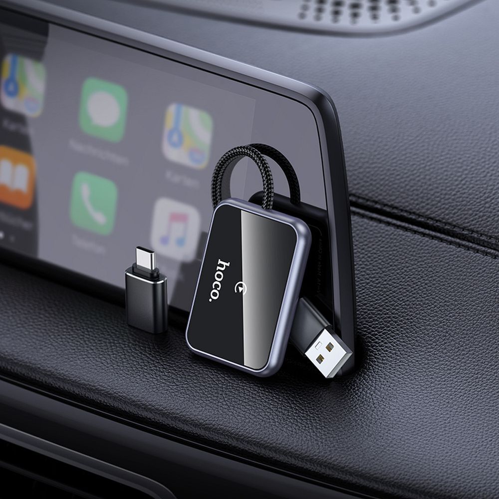 Wireless CarPlay adapter Hoco USB A / USB C HU1 black