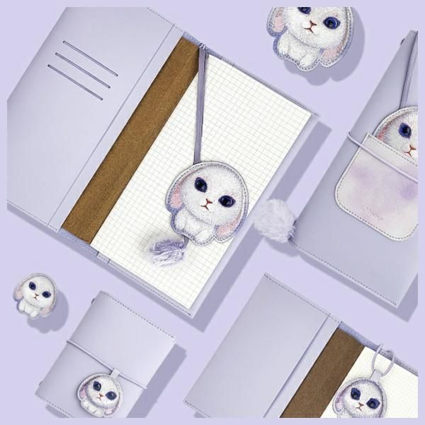 a467f426518a8017221855b4bca3f5f1 NIMMY set 2in1 notebook + pen BIG EYED PET 2.0 Rabbit purple