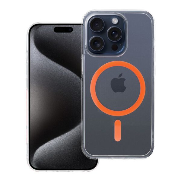 a4e67ee310cfbfd99da0a49bf287935a Drop Glue Colorful Ring Mag Cover compatible with MagSafe for IPHONE 15 PRO orange