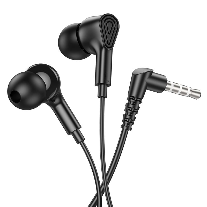 HOCO wire earphones Jack 3,5 mm with microphone M102 black