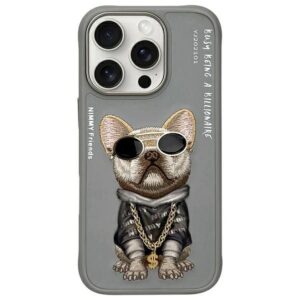 NIMMY case GLASSES COOL DOG for IPHONE 16 Pro Max gray