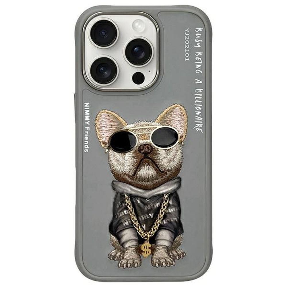 a8569f10febce9e7f67aa2a02e432206 NIMMY case GLASSES COOL DOG for IPHONE 16 Pro Max gray